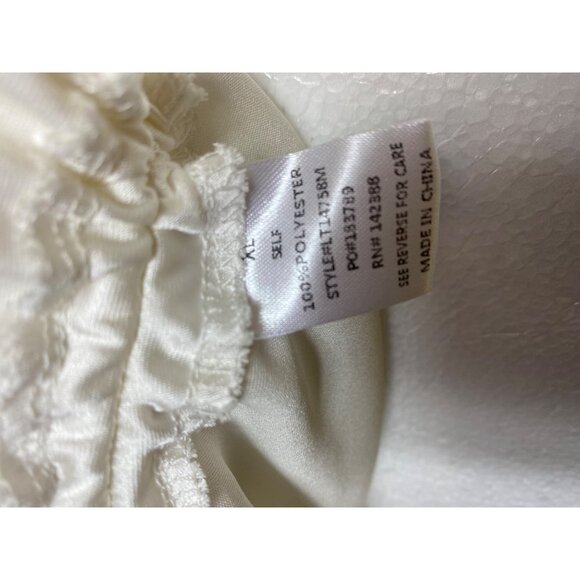 Fashion Nova XL Ivory‎ Satin Cowl Neck Adjustable Spaghetti Strap Top Sexy Luxe - Picture 4 of 4